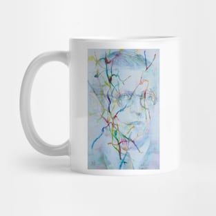 SARTRE watercolor and acrylic portrait Mug